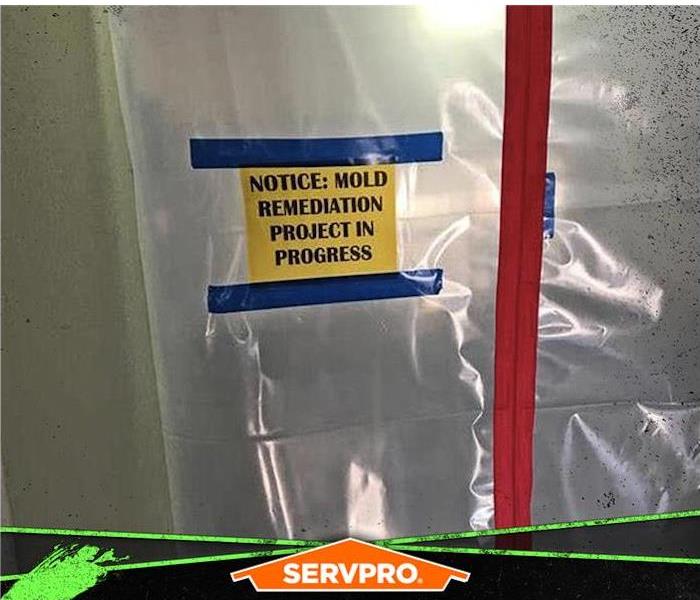 SERVPRO mold remediation containment