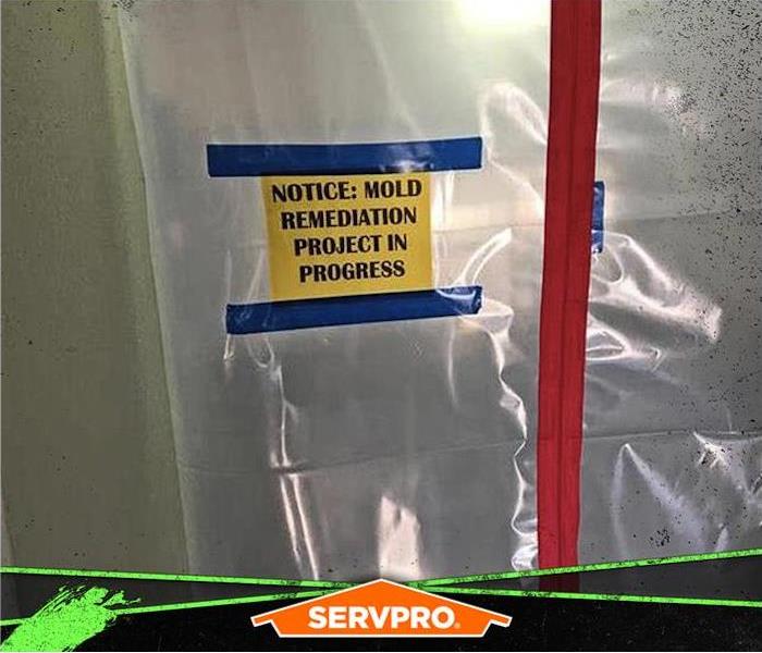 SERVPRO mold remediation containment 