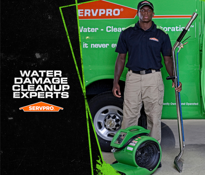 SERVPRO commercial water damage sign